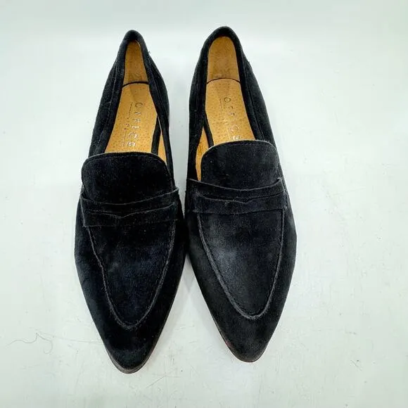 OFFICE GIRL Black Suede Loafers