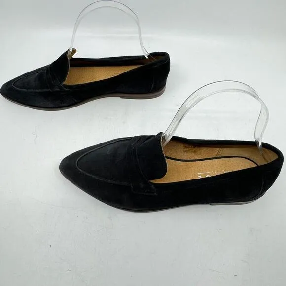 OFFICE GIRL Black Suede Loafers