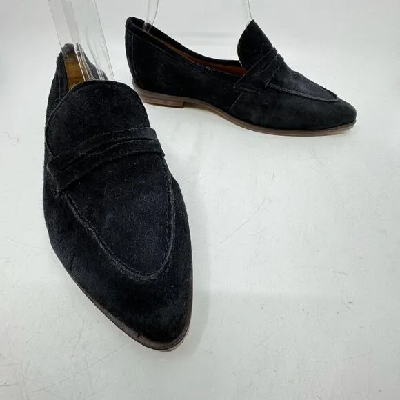 OFFICE GIRL Black Suede Loafers