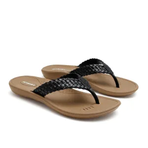 Okabashi Baha Thongs- Toffee/Black