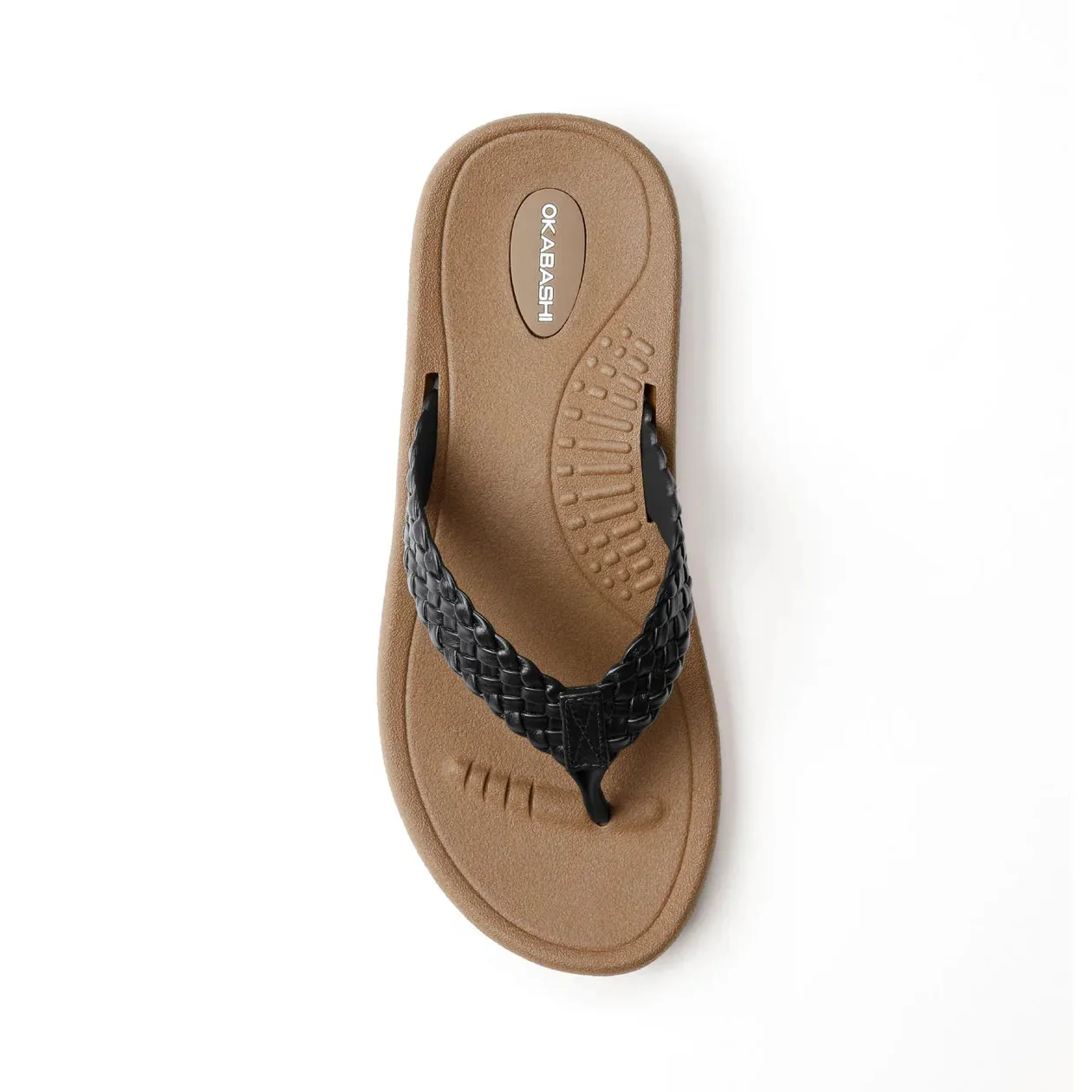 Okabashi Baha Thongs- Toffee/Black