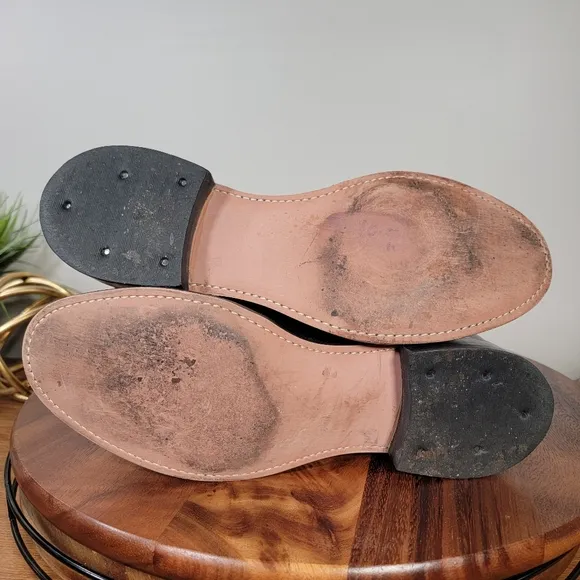 Old West Classic Black Leather Men's Western Boots Size 9 EE Cowboy