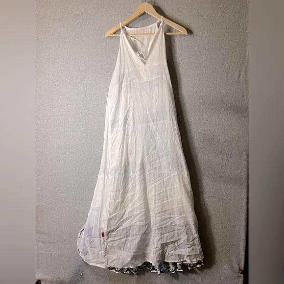 Oliphant XS Holland Blue Long Tiered Tassel Maxi Dress Tuckernuck