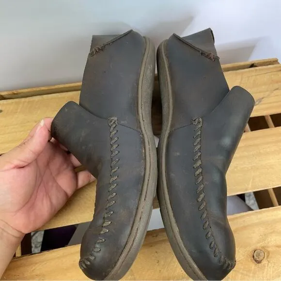 Olukai Akahai Slip-on Brown Leather Convertible Loafers size M13