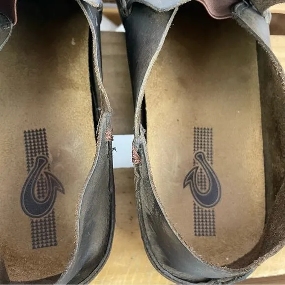 Olukai Akahai Slip-on Brown Leather Convertible Loafers size M13