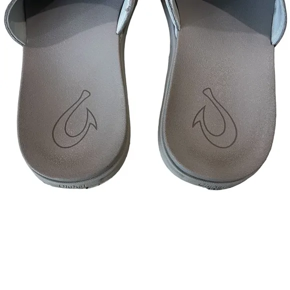 Olukai Alaina Kai Slides Gray 11 EUC
