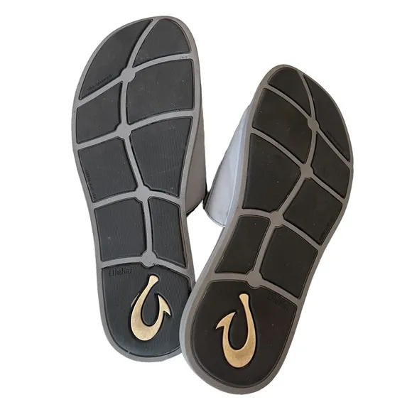Olukai Alaina Kai Slides Gray 11 EUC