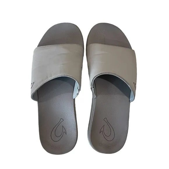 Olukai Alaina Kai Slides Gray 11 EUC