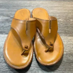 Olukai flat leather sandals woman’s size 8 (d123)