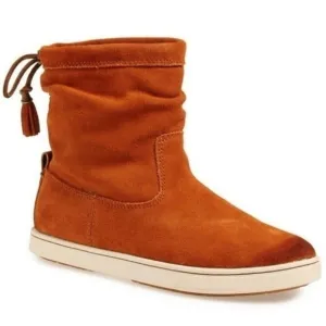 Olukai Kapa Moe Slip On Boots Booties Shoes sz 7 brown suede