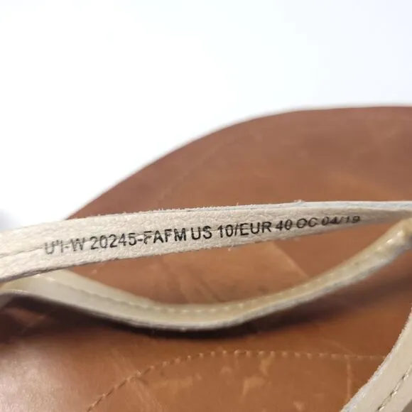 Olukai  Kapehe Luana Leather Beach Sandals in Tapa Sahara Women's 10