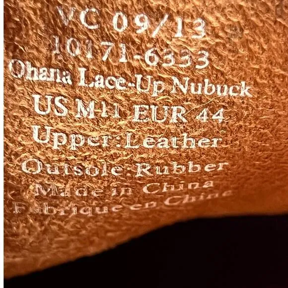 Olukai Men’s Ohana Brown Leather Lace Up Convertible Loafers Size US 11