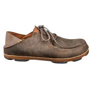 Olukai Men’s Ohana Brown Leather Lace Up Convertible Loafers Size US 11