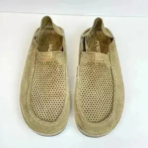 Olukai Moloa Kohana Men's Suede Casual Slip On Shoe Loafers US Sz  9 Euro 42 Tan