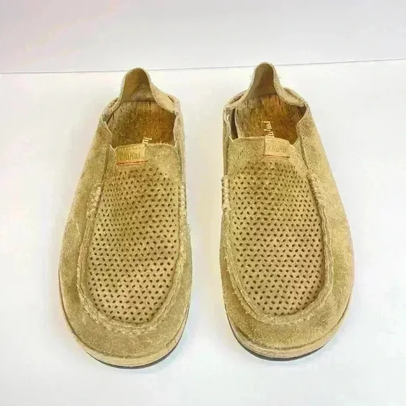 Olukai Moloa Kohana Men's Suede Casual Slip On Shoe Loafers US Sz  9 Euro 42 Tan