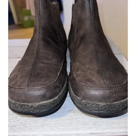 OLUKAI Nanea Brown Leather Chelsea Boots Mens Sz 10M Slip On Shoe
