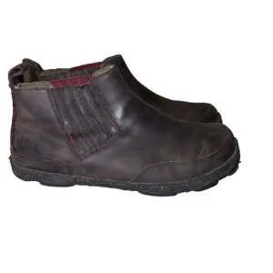 OLUKAI Nanea Brown Leather Chelsea Boots Mens Sz 10M Slip On Shoe