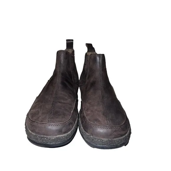 OLUKAI Nanea Brown Leather Chelsea Boots Mens Sz 10M Slip On Shoe
