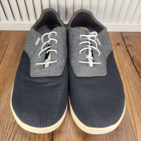 OluKai Nohea Moku Mens Sz 11.5 Gray Slip On Casual Beach Boardwalk Loafers Shoes