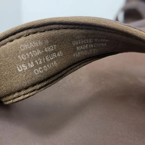 Olukai Ohana Dark Java Brown Comfort Flip Flop Men's Sandals Size 12