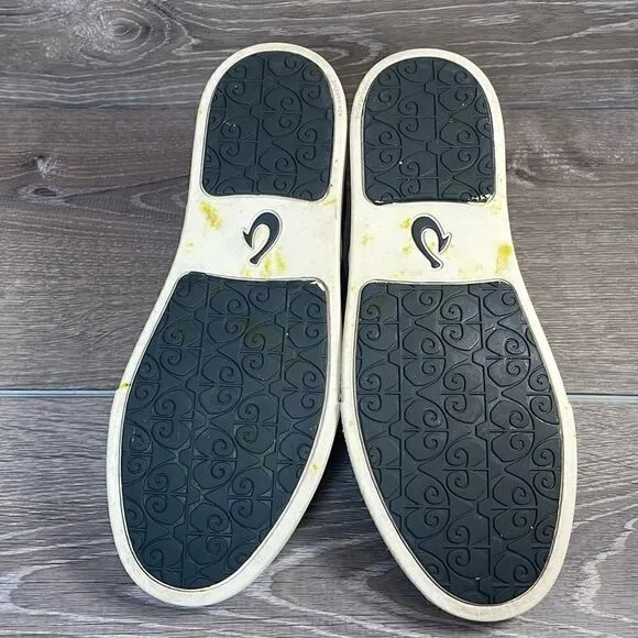 Olukai Pehuea Slip On Gray Women’s Size 7.5 Mesh Collapsible Heel Sneakers