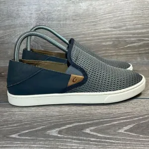 Olukai Pehuea Slip On Gray Women’s Size 7.5 Mesh Collapsible Heel Sneakers