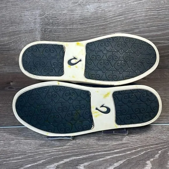 Olukai Pehuea Slip On Gray Women’s Size 7.5 Mesh Collapsible Heel Sneakers