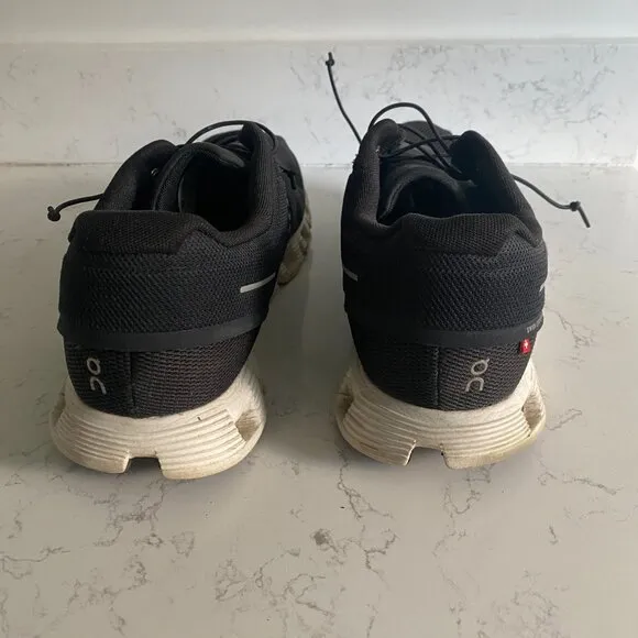 On Cloud 5 Black White Running Sneakers Men's Sz 12 59.98919 Fall Athleisure