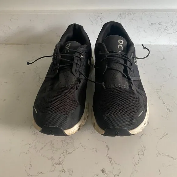 On Cloud 5 Black White Running Sneakers Men's Sz 12 59.98919 Fall Athleisure