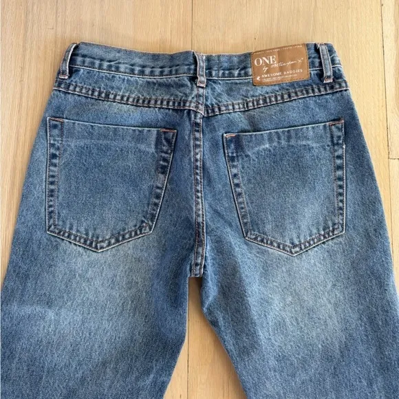 One Teaspoon Awesome Baggies Low Waist Medium Rise Relaxed Leg Jeans Size 25