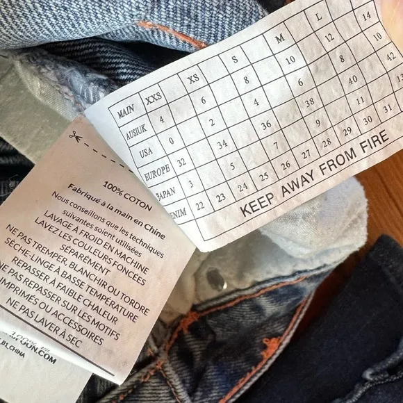 One Teaspoon Awesome Baggies Low Waist Medium Rise Relaxed Leg Jeans Size 25