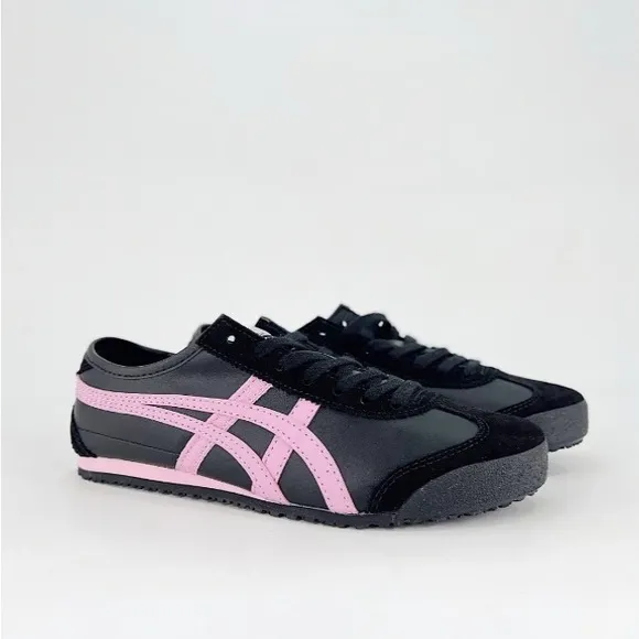 Onitsuka Tiger Patou Women's Black and Pink Sneakers