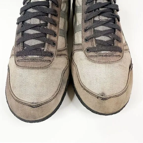 Onitsuka Tiger Men's Sneakers Size 11 Gray Canvas Retro Trainers