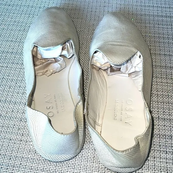 OSAY LOAFERS, size40 , pearl color see photos
