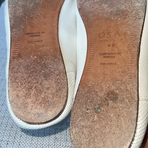 OSAY LOAFERS, size40 , pearl color see photos