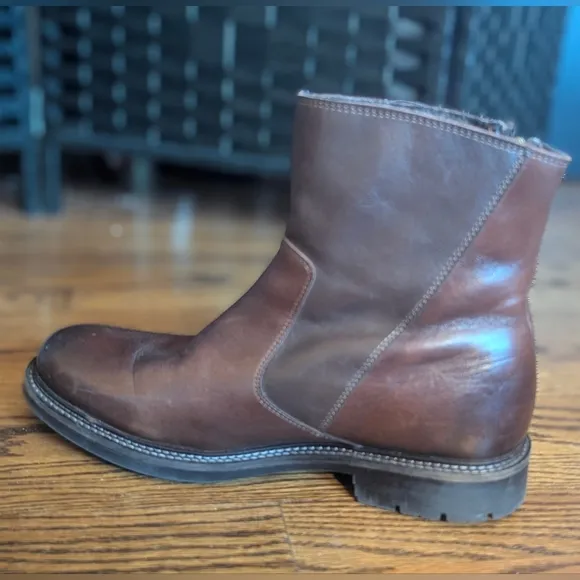 OVERLAND Men's Marvin Wool-Lined Leather Boots EU 43 Sz 9.5/10 Excel Used Cond