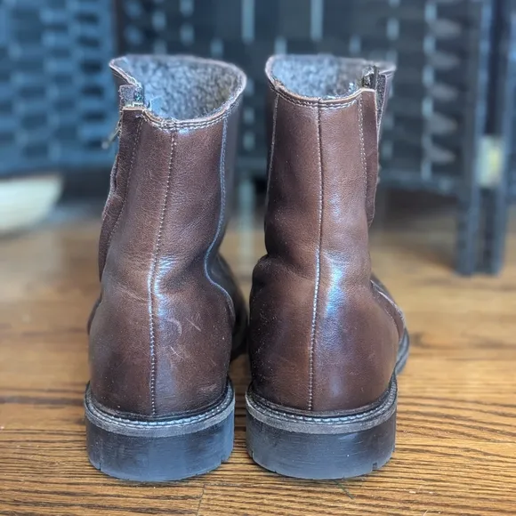 OVERLAND Men's Marvin Wool-Lined Leather Boots EU 43 Sz 9.5/10 Excel Used Cond