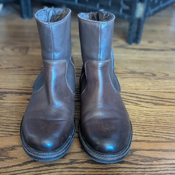 OVERLAND Men's Marvin Wool-Lined Leather Boots EU 43 Sz 9.5/10 Excel Used Cond