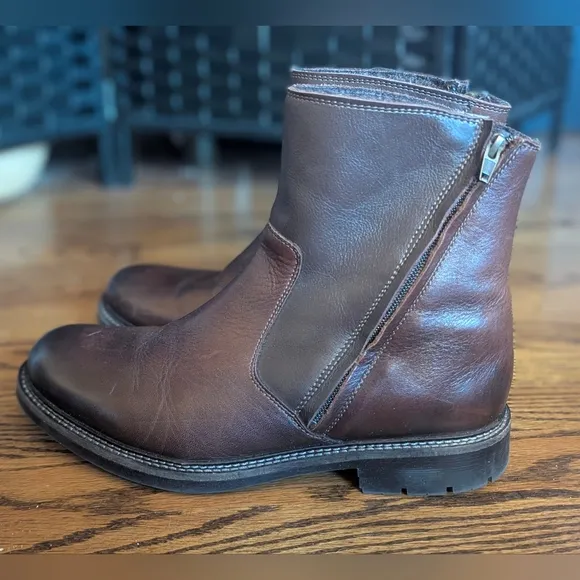 OVERLAND Men's Marvin Wool-Lined Leather Boots EU 43 Sz 9.5/10 Excel Used Cond