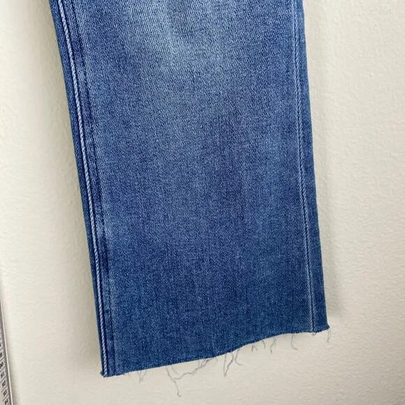 PAIGE Colette Crop Jeans Size 25 Light Blue Mel Distress Staple Designer Spring