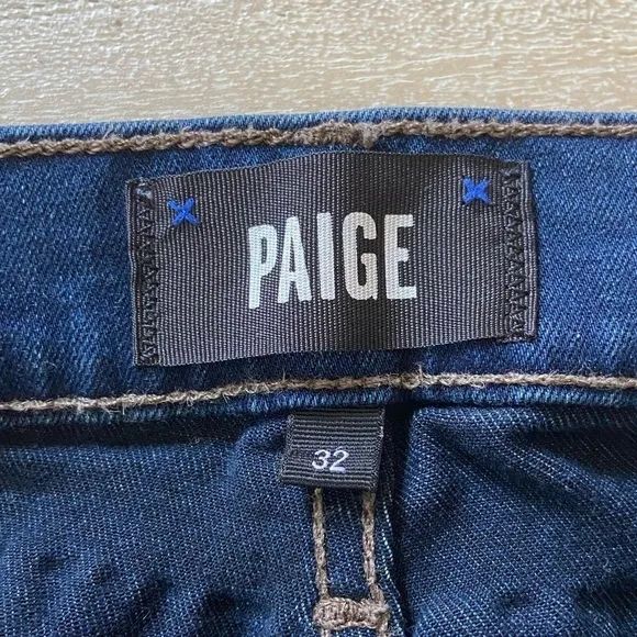 Paige Lennox Mack Premium Straight Fit Pants Men’s Dark Blue Denim Jeans 32