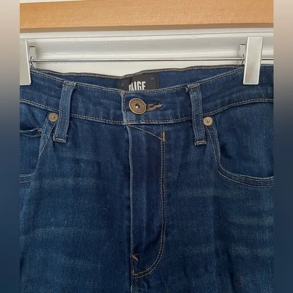 Paige Lennox Mack Premium Straight Fit Pants Men’s Dark Blue Denim Jeans 32