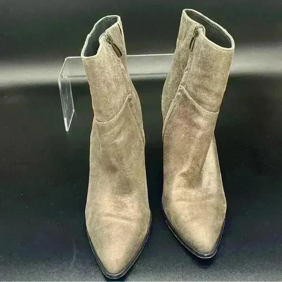 PAIGE Presley mettalic suede ankle boots size 10.5
