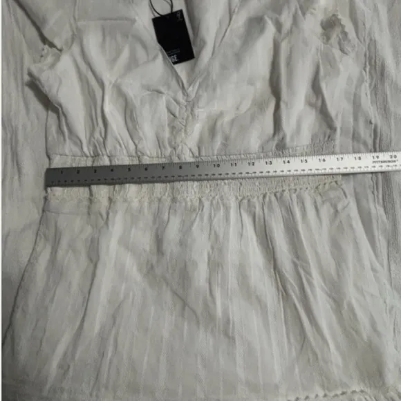 PAIGE SOLEDAD TIERED TEXTURED BOHO COTTON WHITE DRESS XL NEW WITH TAGS $249