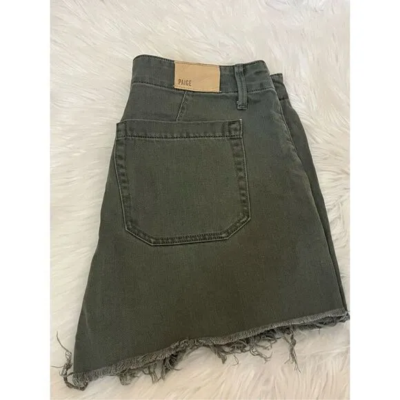 PAIGE Women's Mayslie Utility High Rise Relaxed Short Ivy Green 28