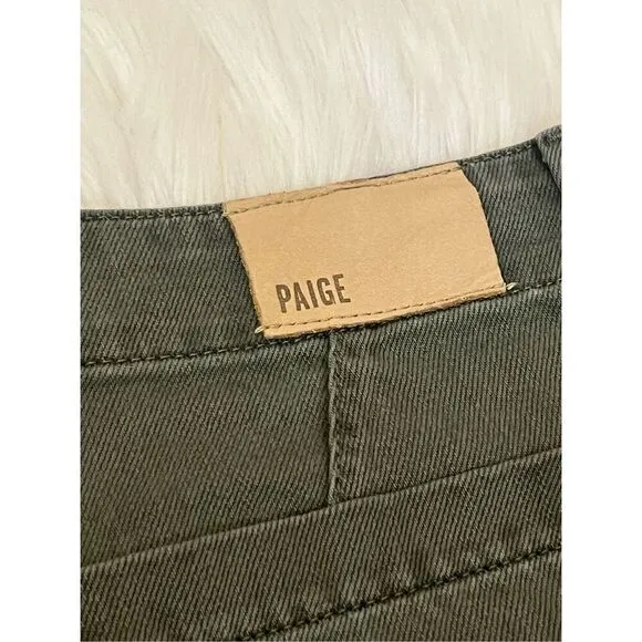 PAIGE Women's Mayslie Utility High Rise Relaxed Short Ivy Green 28