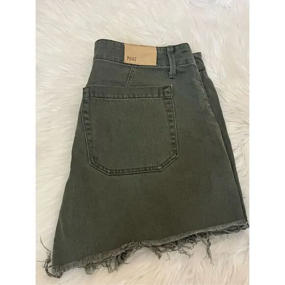 PAIGE Women's Mayslie Utility High Rise Relaxed Short Ivy Green 28