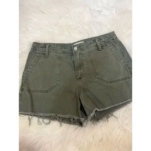 PAIGE Women's Mayslie Utility High Rise Relaxed Short Ivy Green 28
