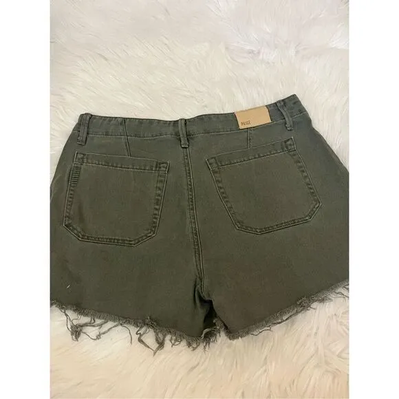 PAIGE Women's Mayslie Utility High Rise Relaxed Short Ivy Green 28