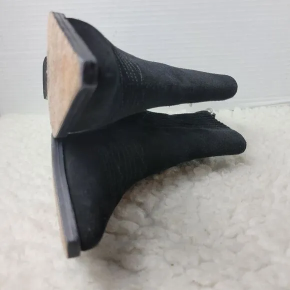 Paige Laney Women's Ankle Bootie Size 6 Black Suede Western Cowboy Boots